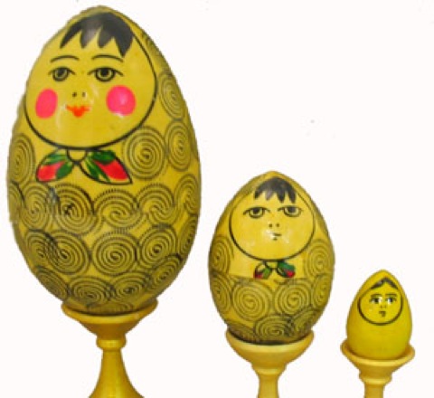Buy Semenov Nesting Egg 3pc./3.5" at GoldenCockerel.com