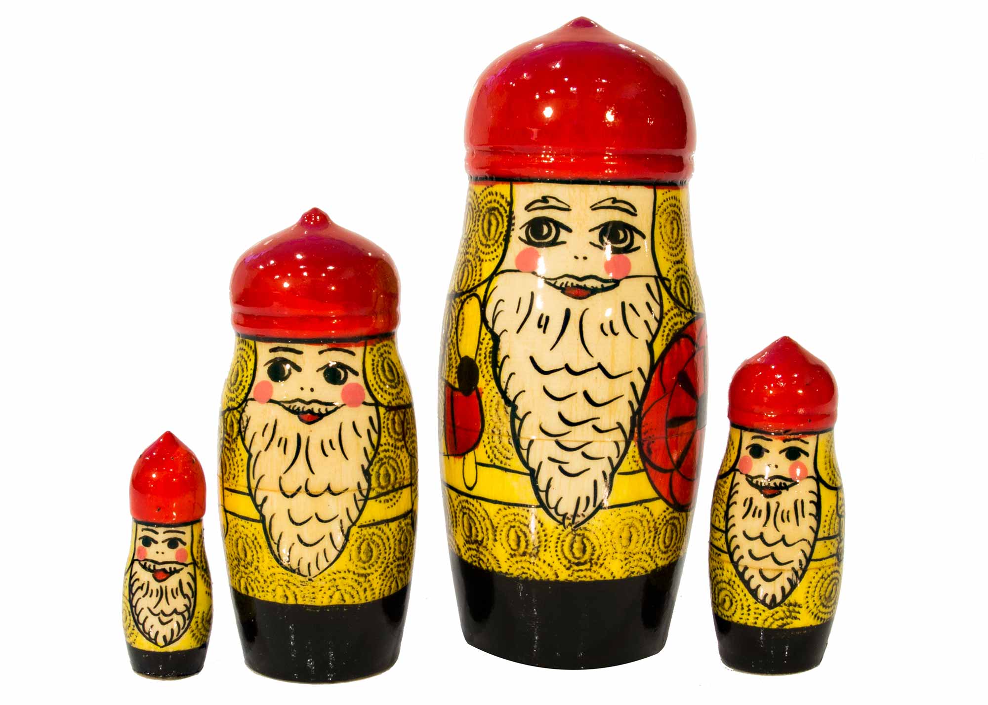 Buy Rare Russian Knight aka Viking Nesting Doll 4pc./4.5" at GoldenCockerel.com