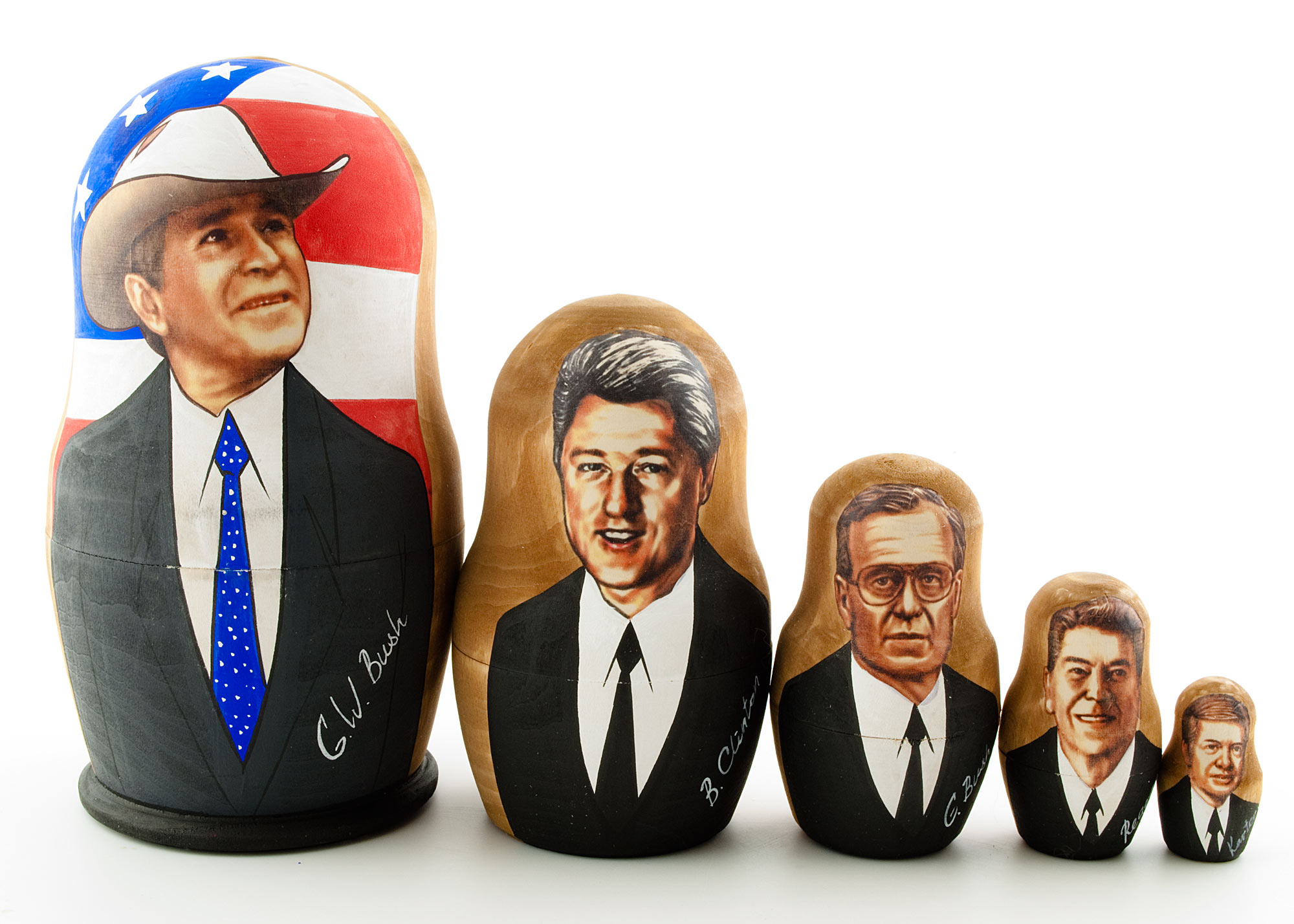 Buy George W. Bush Nesting Doll 5pc./6" at GoldenCockerel.com