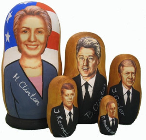 Buy Hillary Clinton Nesting Doll 5pc/6in at GoldenCockerel.com