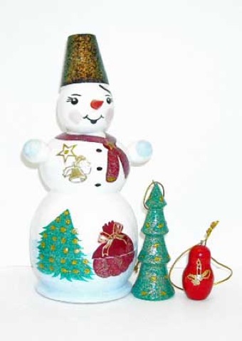 Buy Snowman Doll w/ 2 ornaments by Grigorieva at GoldenCockerel.com