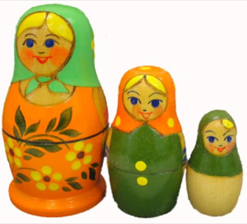 Buy USSR Kalinin Doll 3pc./4" at GoldenCockerel.com