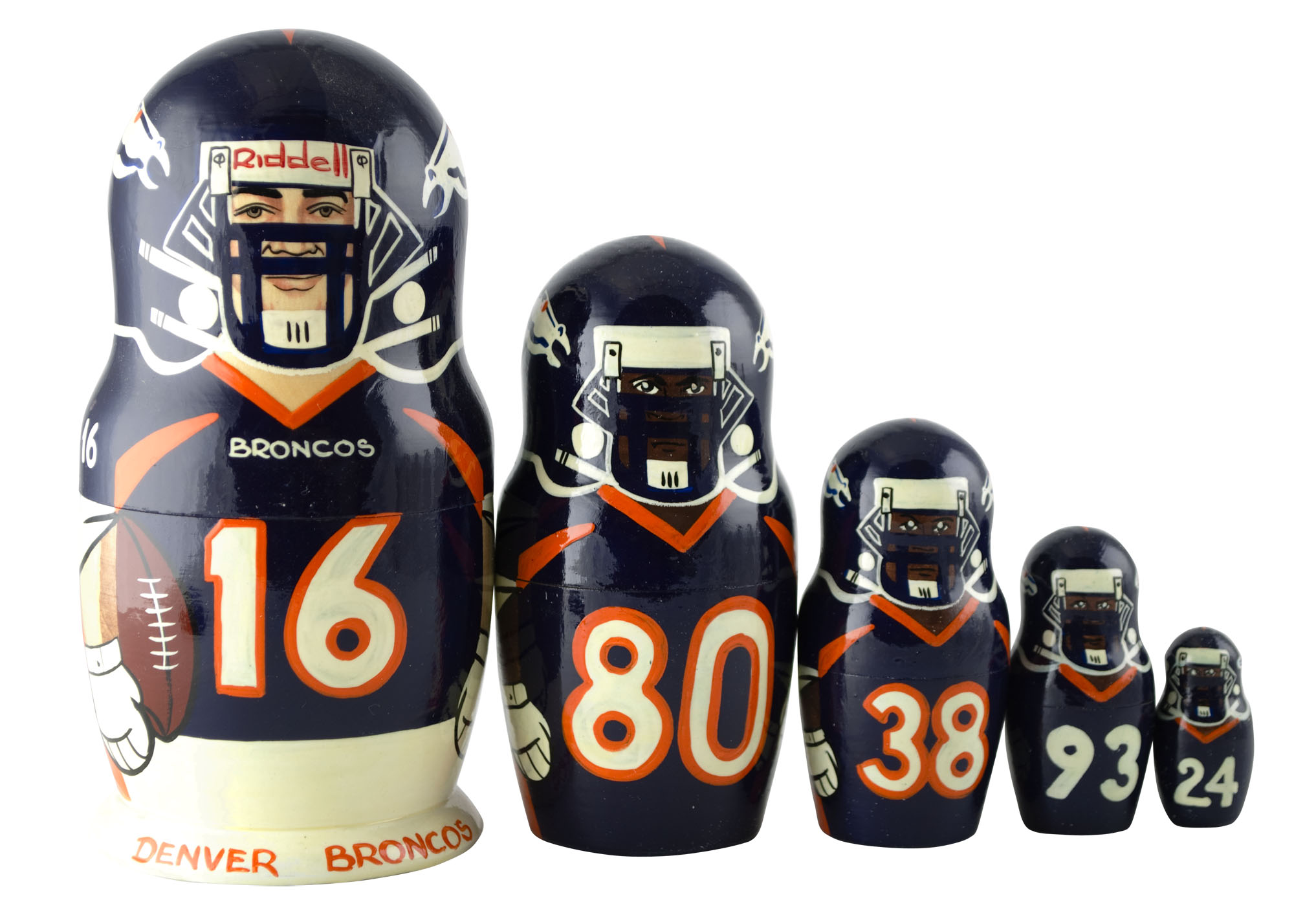 Buy Denver Broncos Team Doll 5pc./6" at GoldenCockerel.com