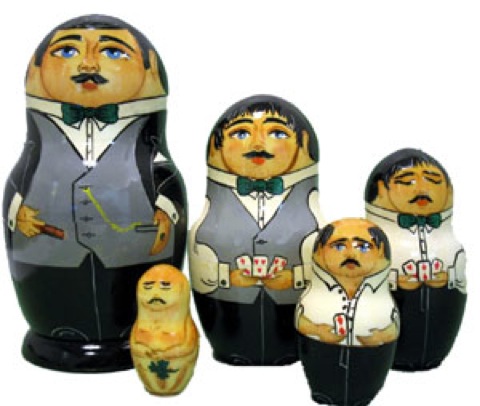 Buy Casino Man Doll 5pc./6" at GoldenCockerel.com