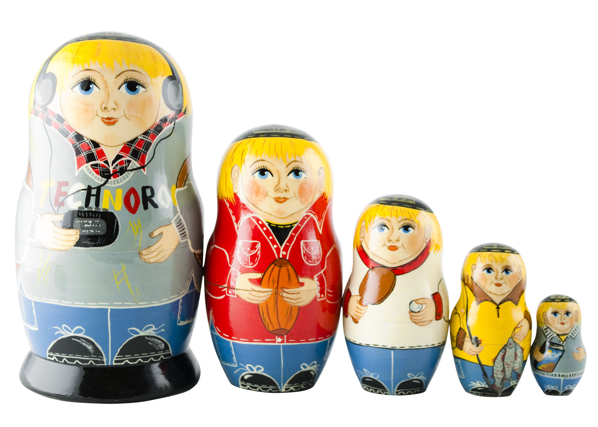 Buy Boy Nesting Doll 5pc./6" at GoldenCockerel.com