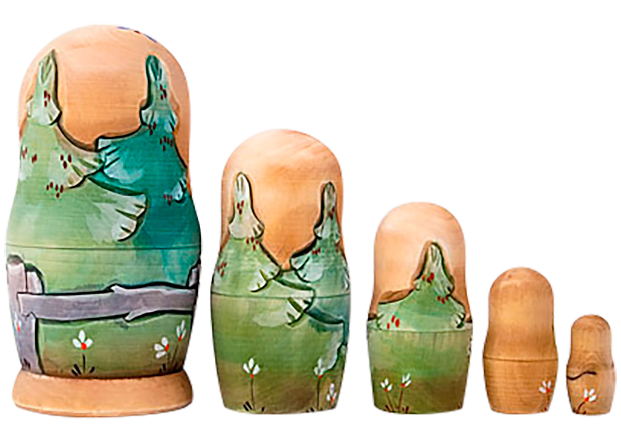 Buy Turnip Carved Nesting Doll, 5pc./6'' at GoldenCockerel.com