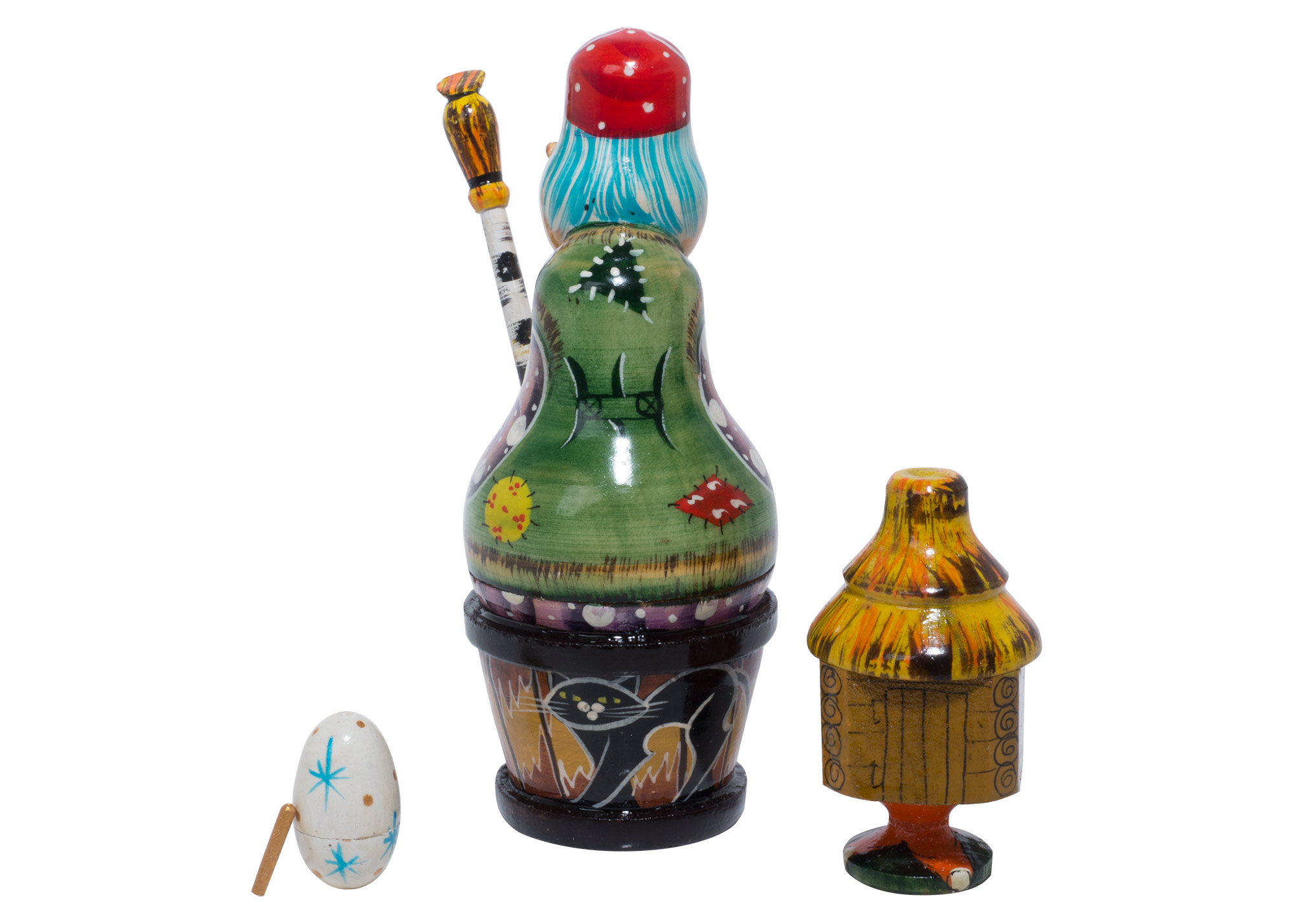 Buy Baba Yaga w/ Broom Doll 3pc./5" at GoldenCockerel.com