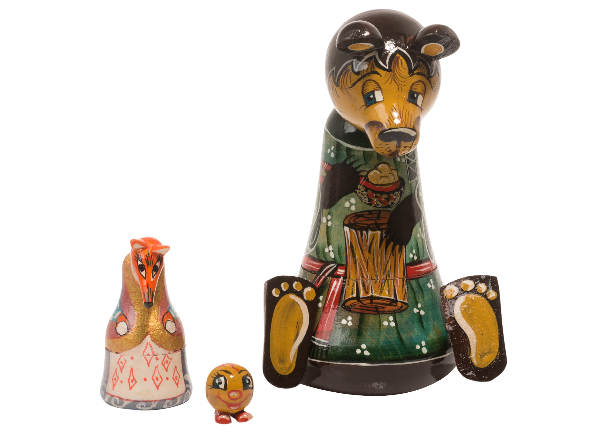 Buy Kolobok Bear Doll 3pc./5" at GoldenCockerel.com