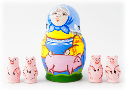 Buy Piggies Surprise Doll 5pc./3" at GoldenCockerel.com