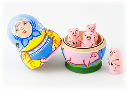 Buy Piggies Surprise Doll 5pc./3" at GoldenCockerel.com