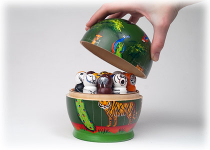 Buy Zoo Globe large 8" w/ 14 animals at GoldenCockerel.com