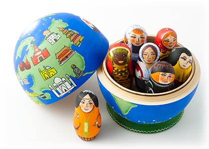 Buy People of the World Globe 4" at GoldenCockerel.com