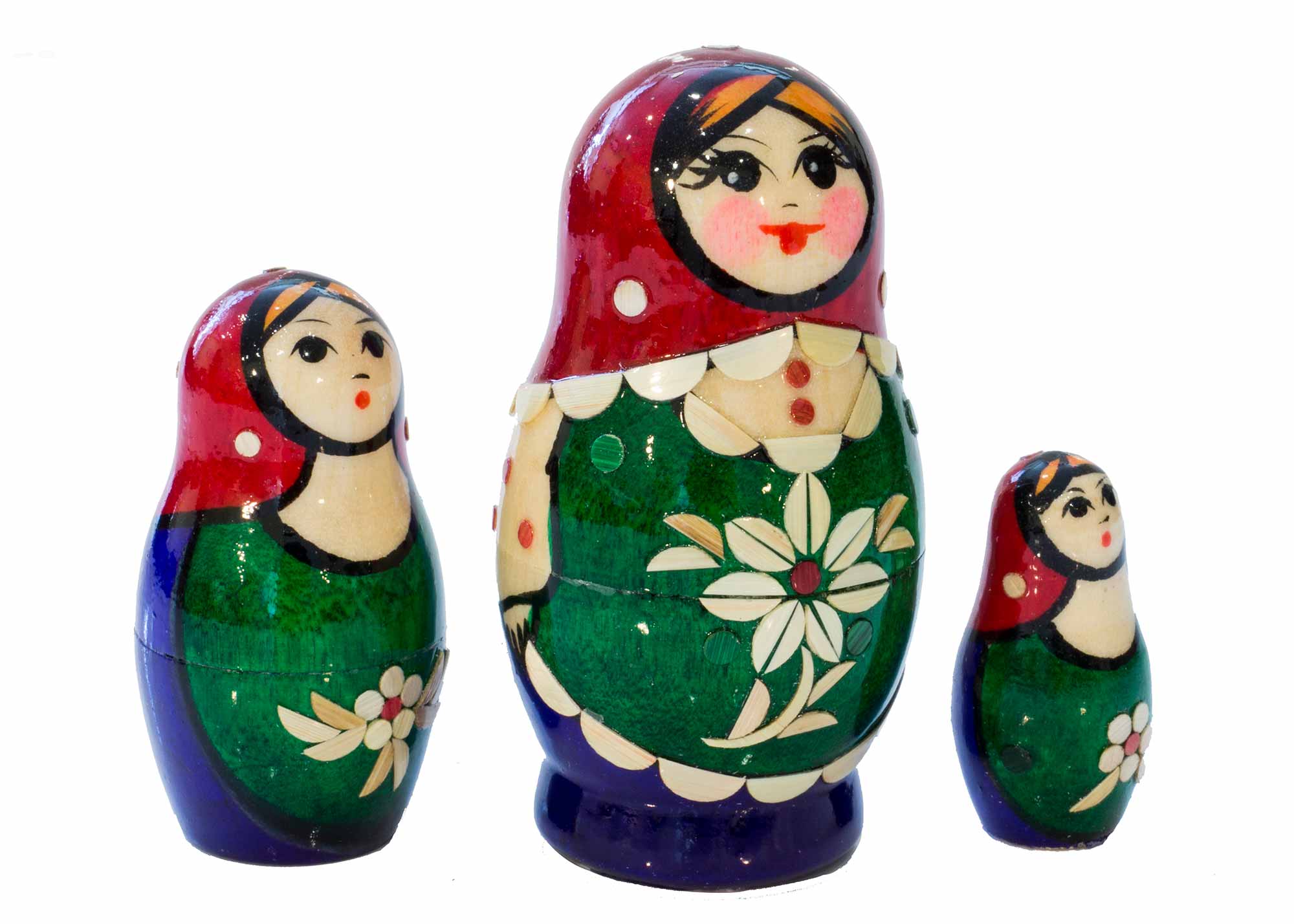 Buy Nolinsk Straw Inlay Doll 3pc/3" at GoldenCockerel.com