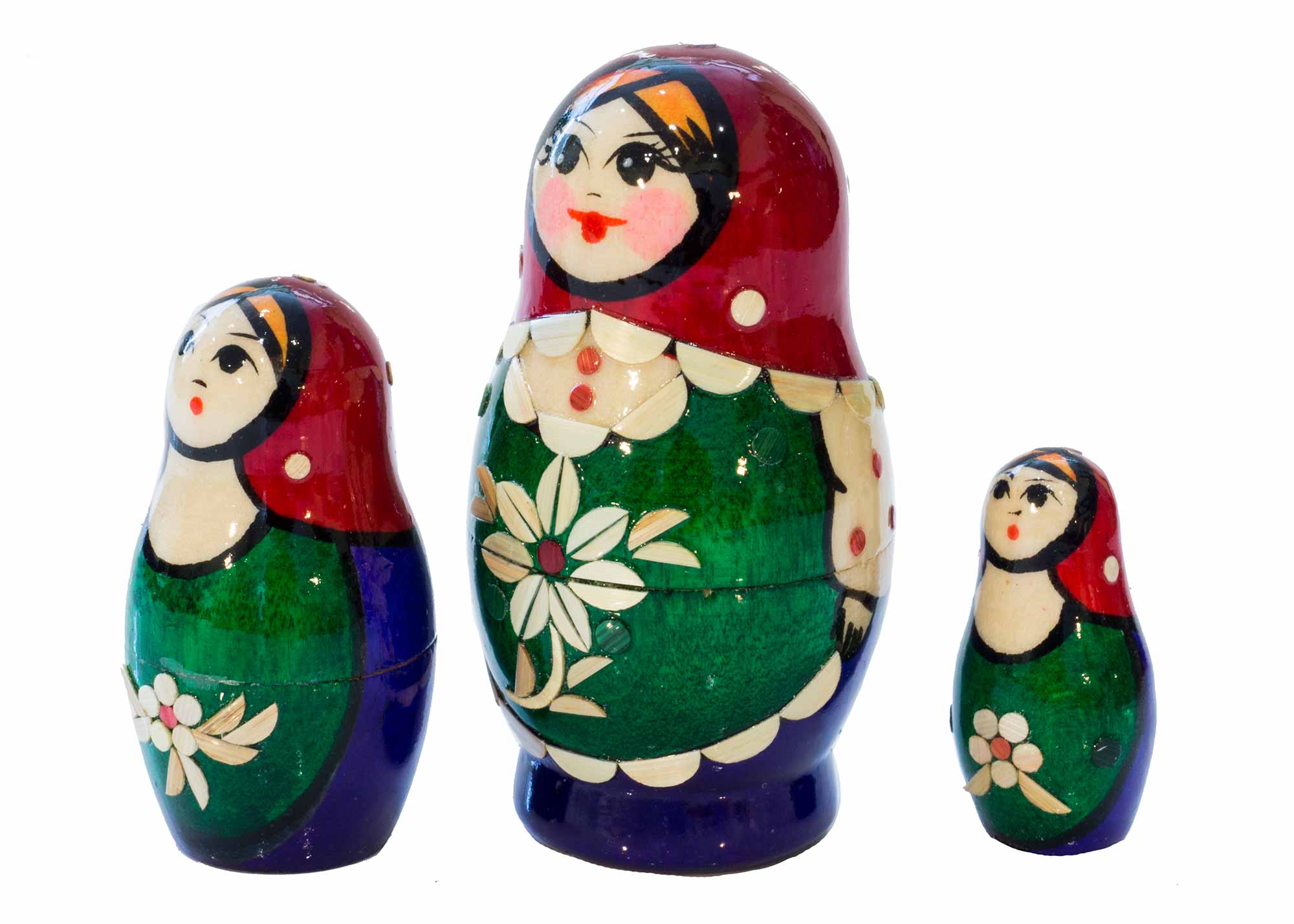 Buy Nolinsk Straw Inlay Doll 3pc/3" at GoldenCockerel.com