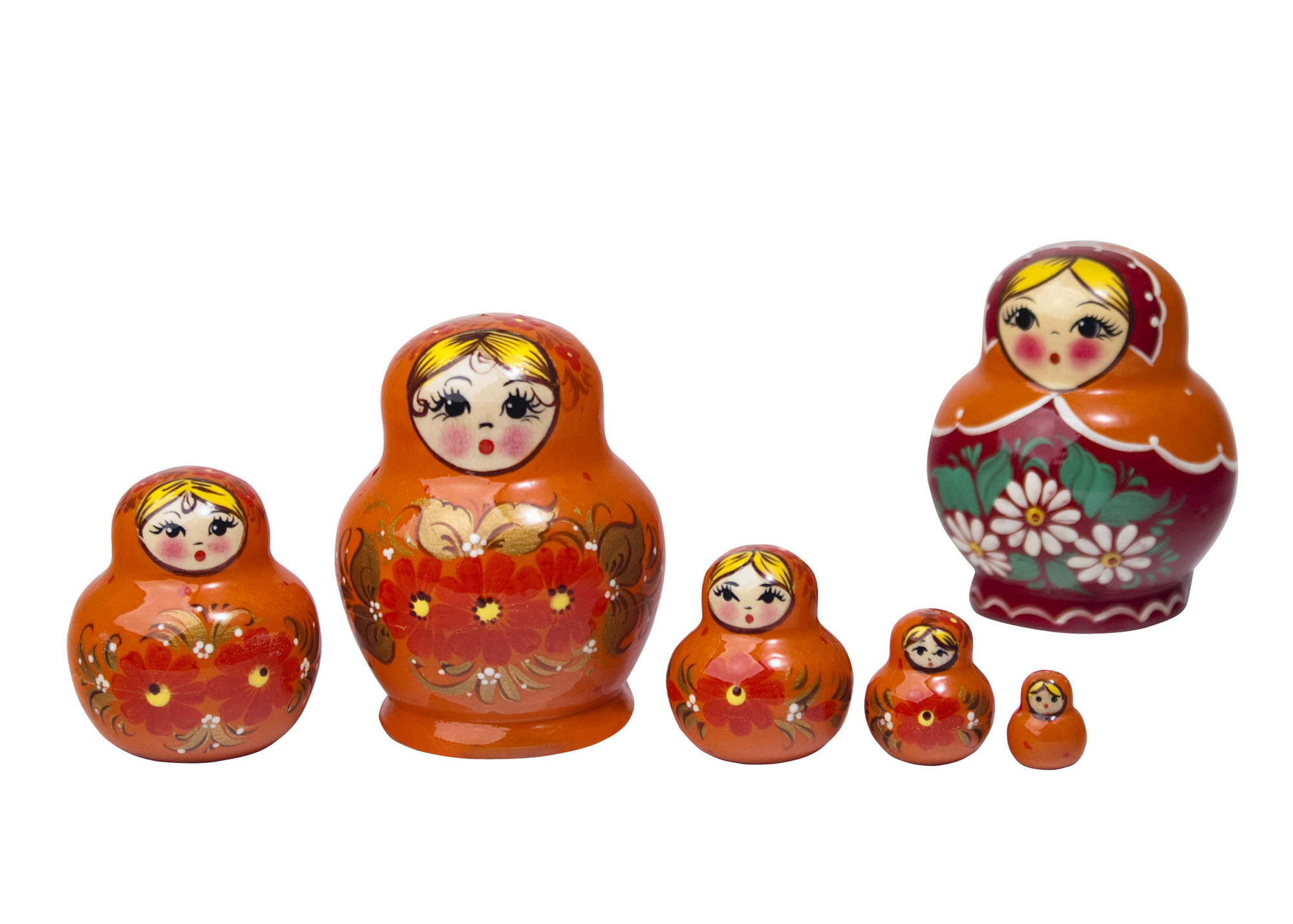 Buy Nolinsk Orange Potbelly Doll 5pc./3" at GoldenCockerel.com