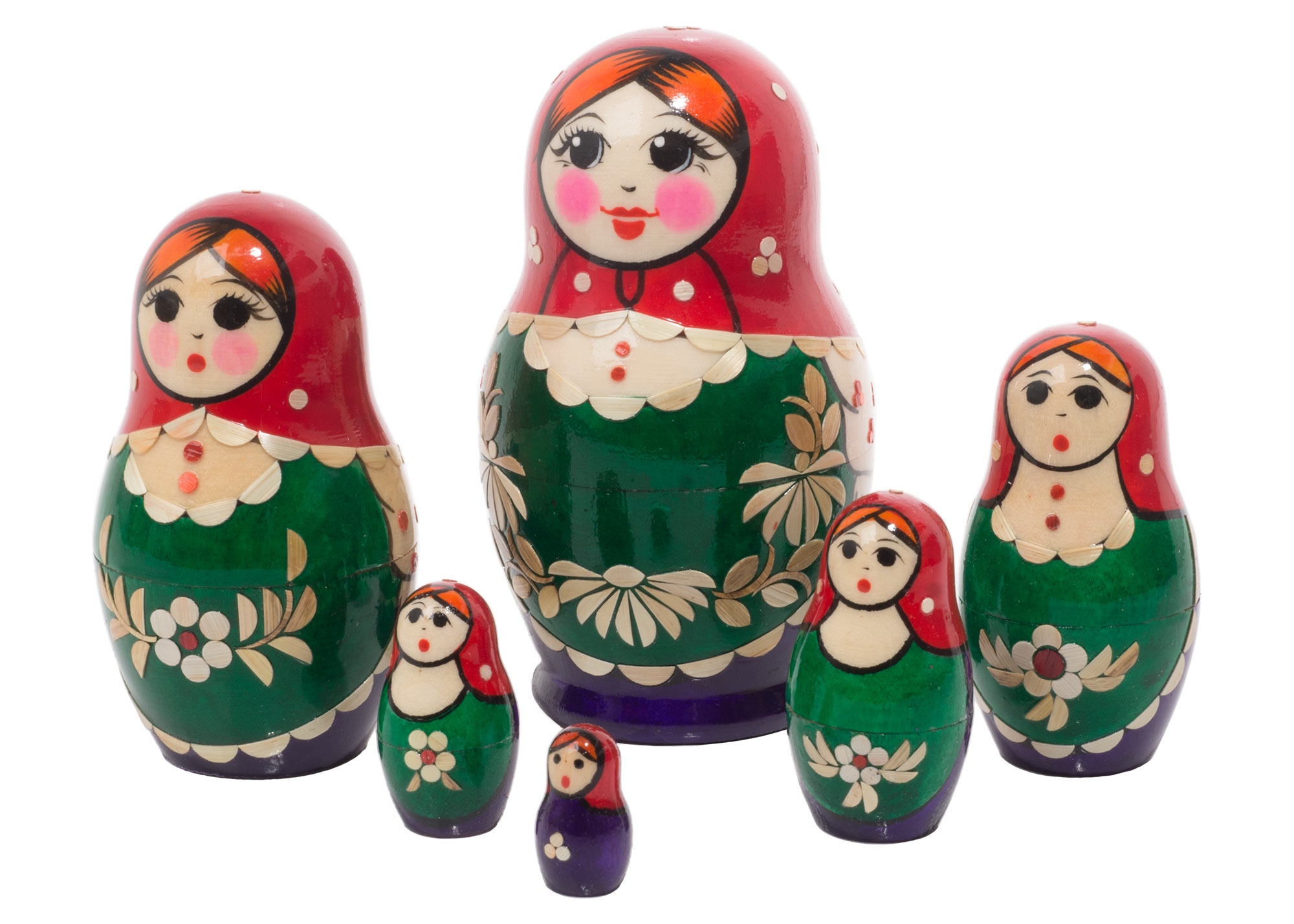 Buy Nolinsk Straw Inlay Doll 6pc./5" at GoldenCockerel.com