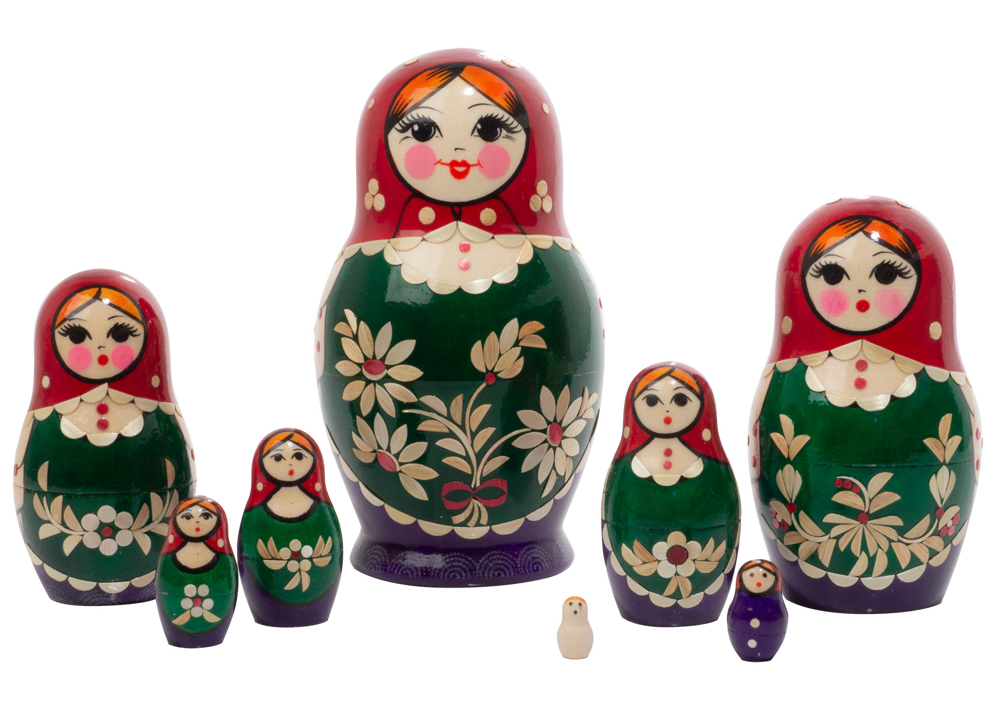 Buy Nolinsk Straw Inlay Doll 8pc./6" at GoldenCockerel.com