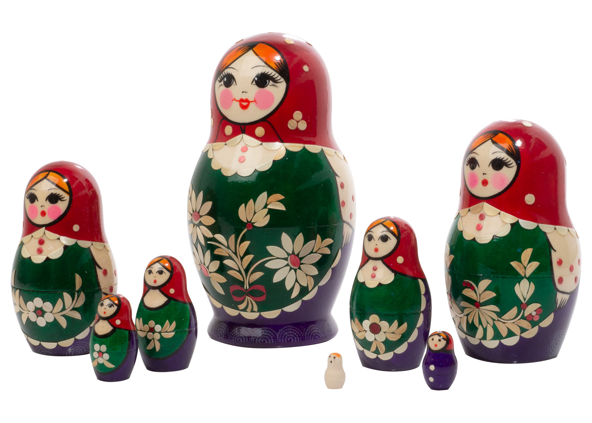 Buy Nolinsk Straw Inlay Doll 8pc./6" at GoldenCockerel.com