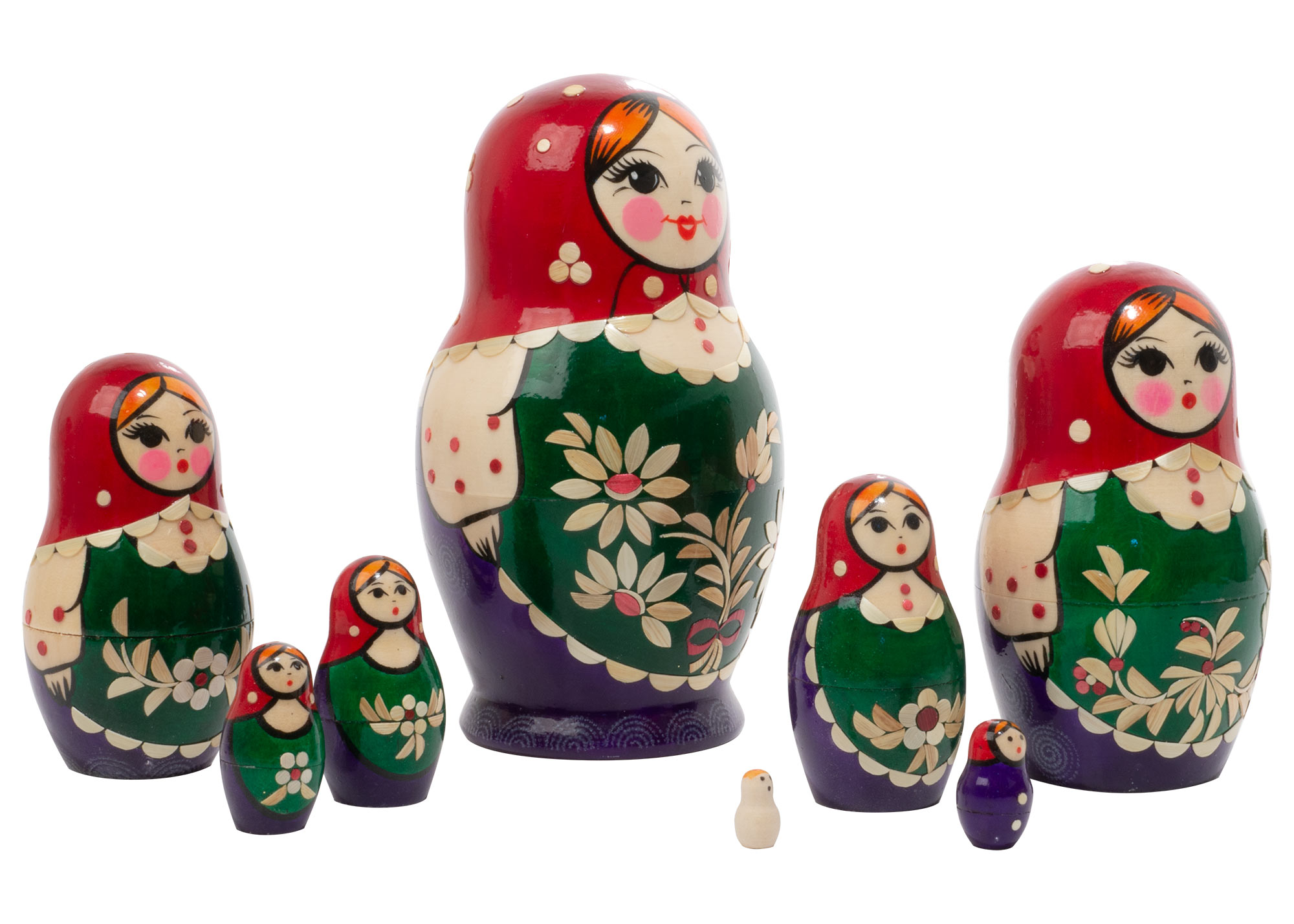 Buy Nolinsk Straw Inlay Doll 8pc./6" at GoldenCockerel.com