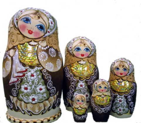 Buy Sparkly Woodburned Doll 5pc./3" at GoldenCockerel.com