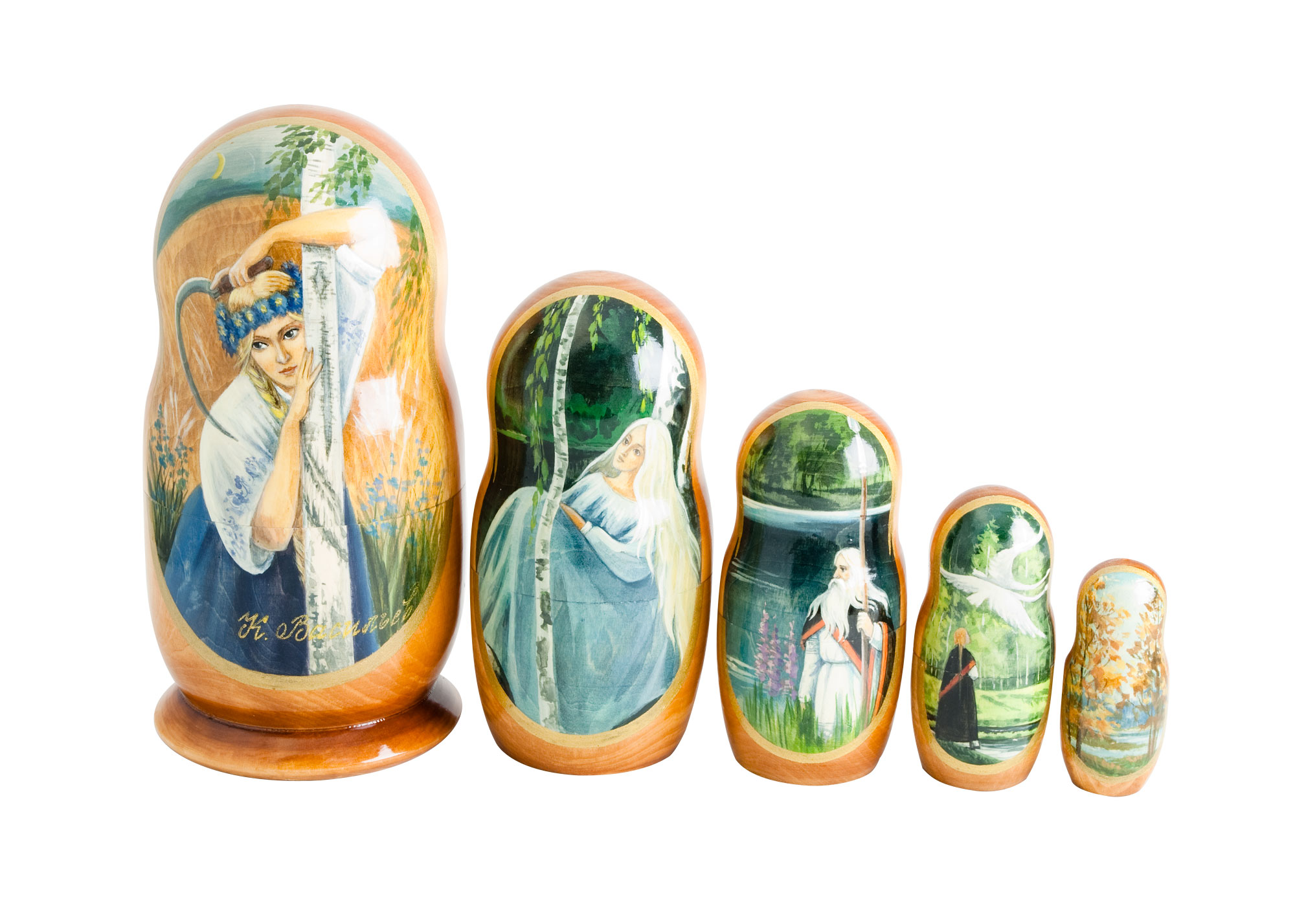 Buy Russian Art Masterpieces Doll "Vasiliev" 5pc./7" at GoldenCockerel.com