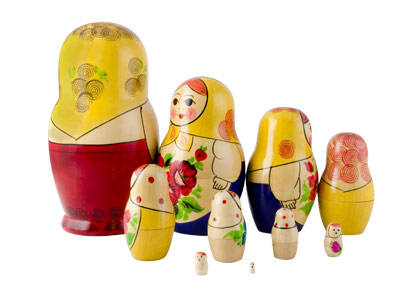 Buy Yellow Kirov Doll 10pc./7" at GoldenCockerel.com