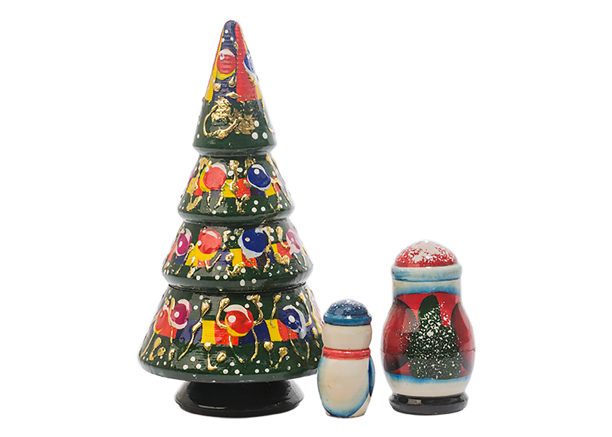 Buy Christmas Tree Nesting Doll 3pc./5" at GoldenCockerel.com