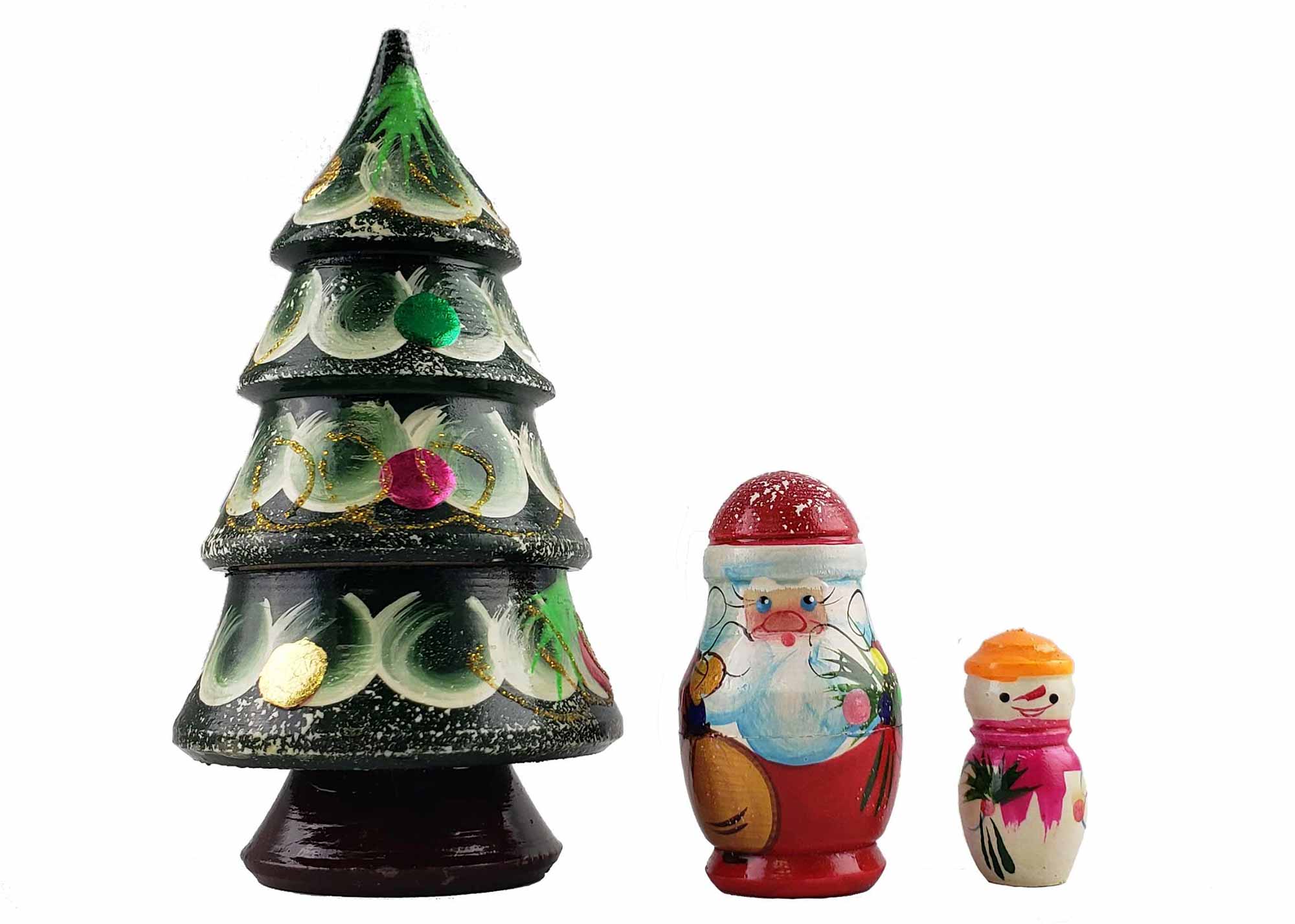 Buy Christmas Tree Nesting Doll 3pc./5" at GoldenCockerel.com