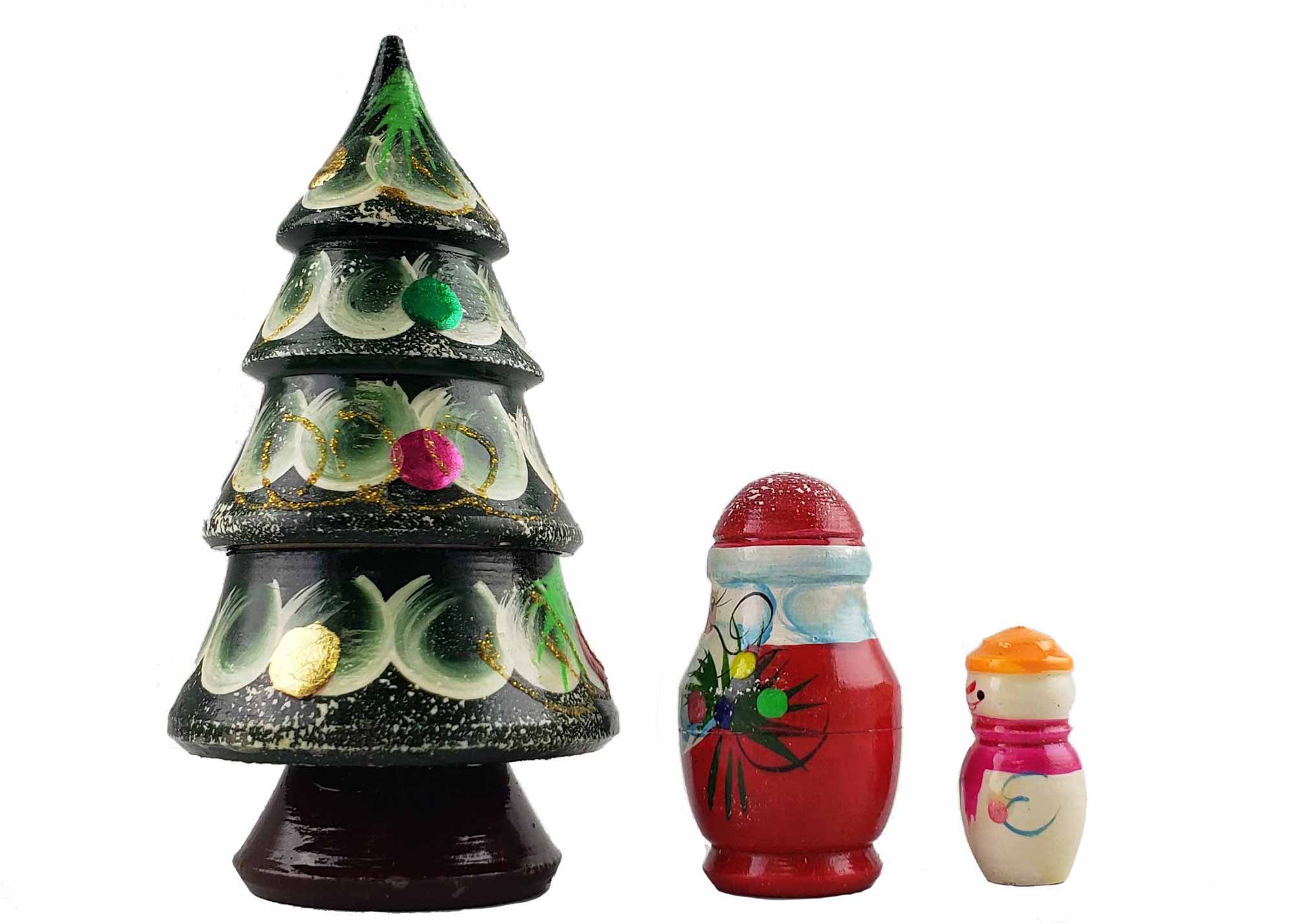 Buy Christmas Tree Nesting Doll 3pc./5" at GoldenCockerel.com