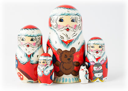 Buy All Santas Doll 5pc./6"  at GoldenCockerel.com