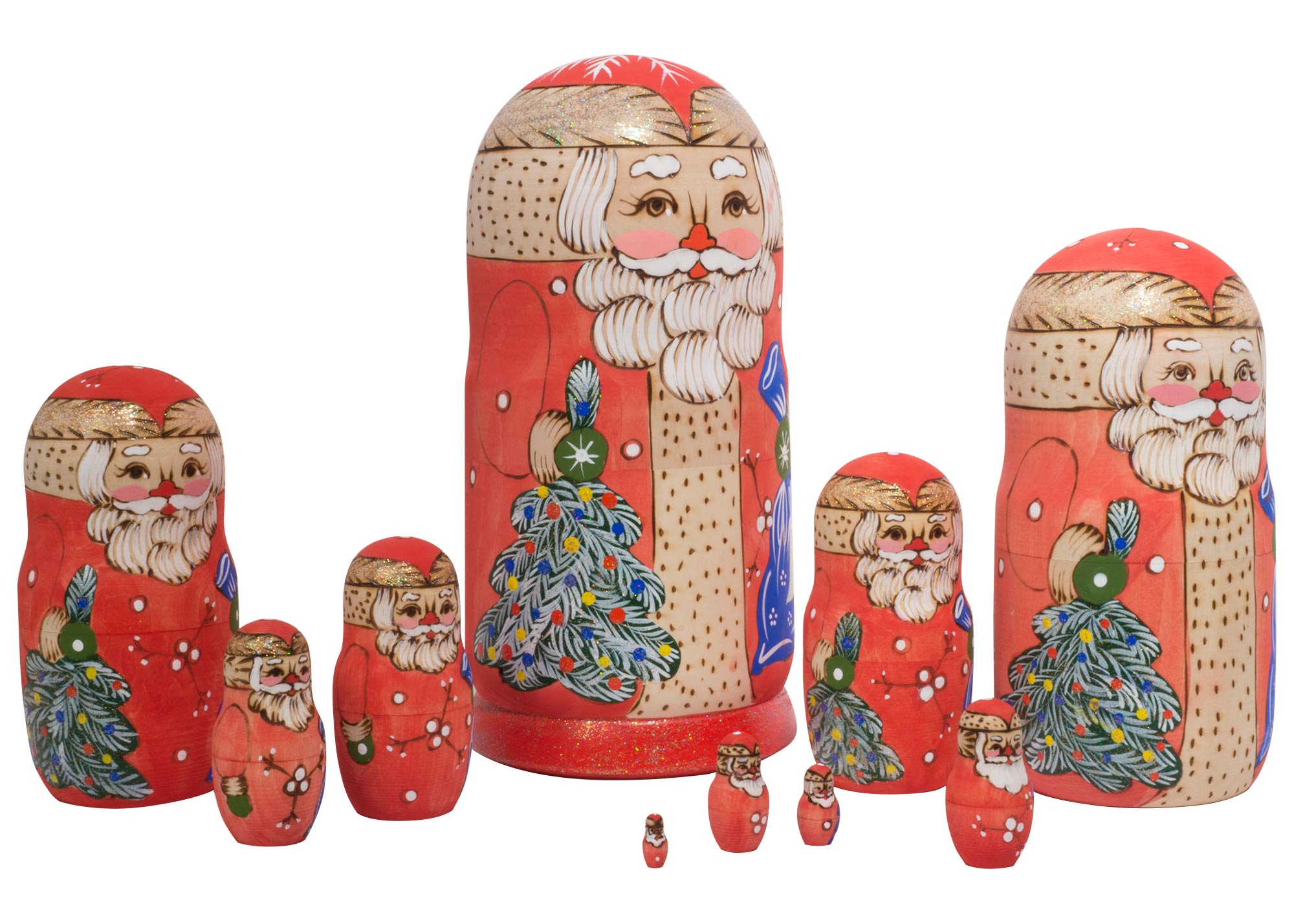 Buy Woodburned Santa Doll 10pc/10" at GoldenCockerel.com