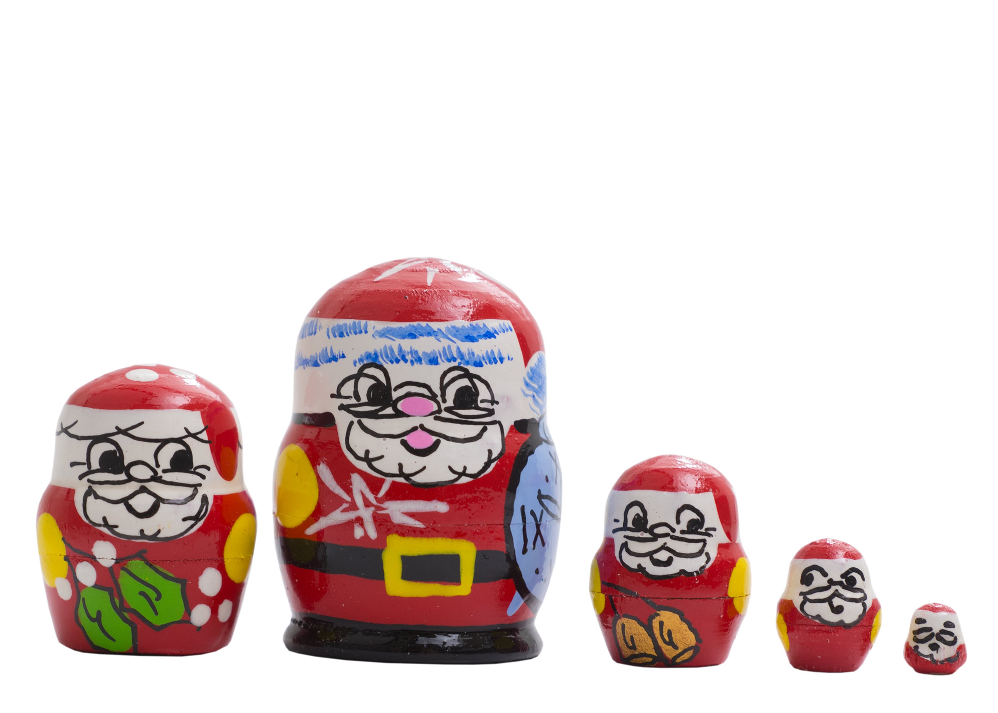 Buy Mini Santa Doll 5pc./1" at GoldenCockerel.com