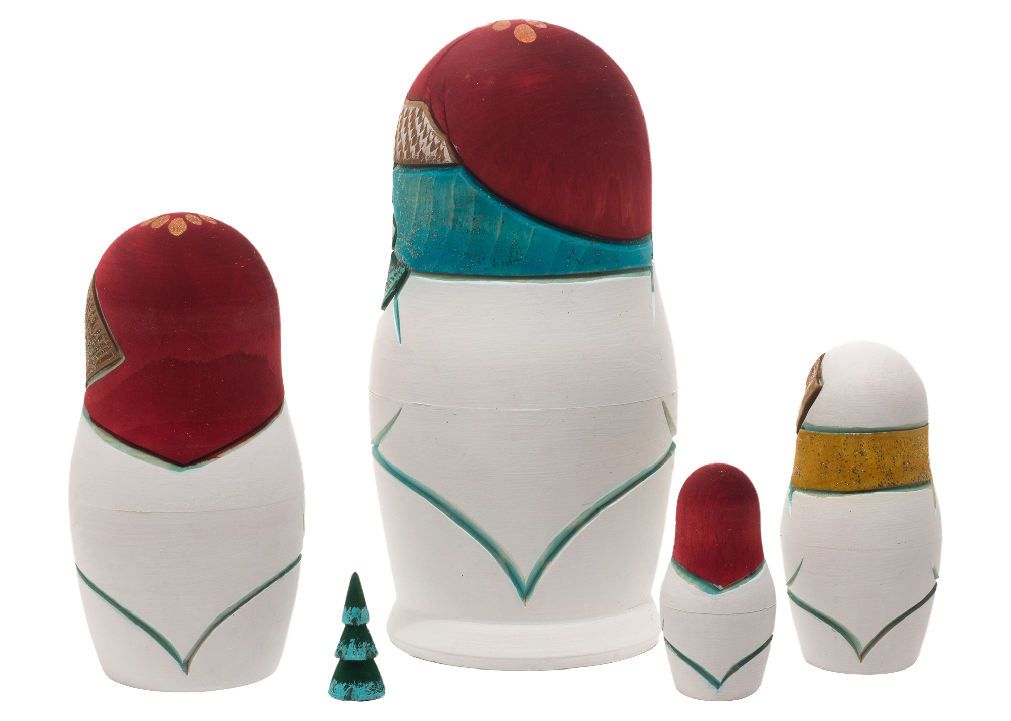 Buy Snowman Carved Nesting Doll 5pc./6" at GoldenCockerel.com