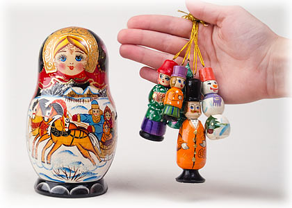 Buy Matryoshka w/ Ornaments 6.5" at GoldenCockerel.com