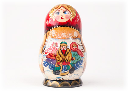 Buy Matryoshka w/ Ornaments Small 4.5" at GoldenCockerel.com