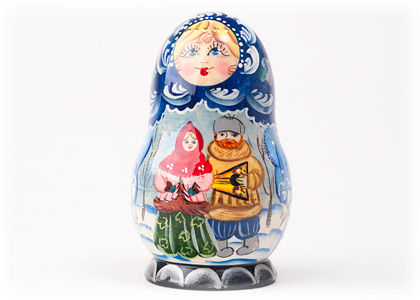 Buy Matryoshka w/ Ornaments Small 4.5" at GoldenCockerel.com