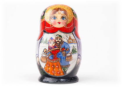 Buy Matryoshka w/ Ornaments Small 4.5" at GoldenCockerel.com