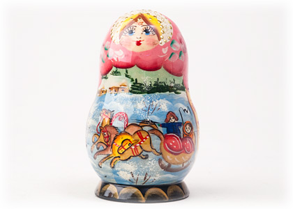 Buy Matryoshka w/ Ornaments Small 4.5" at GoldenCockerel.com