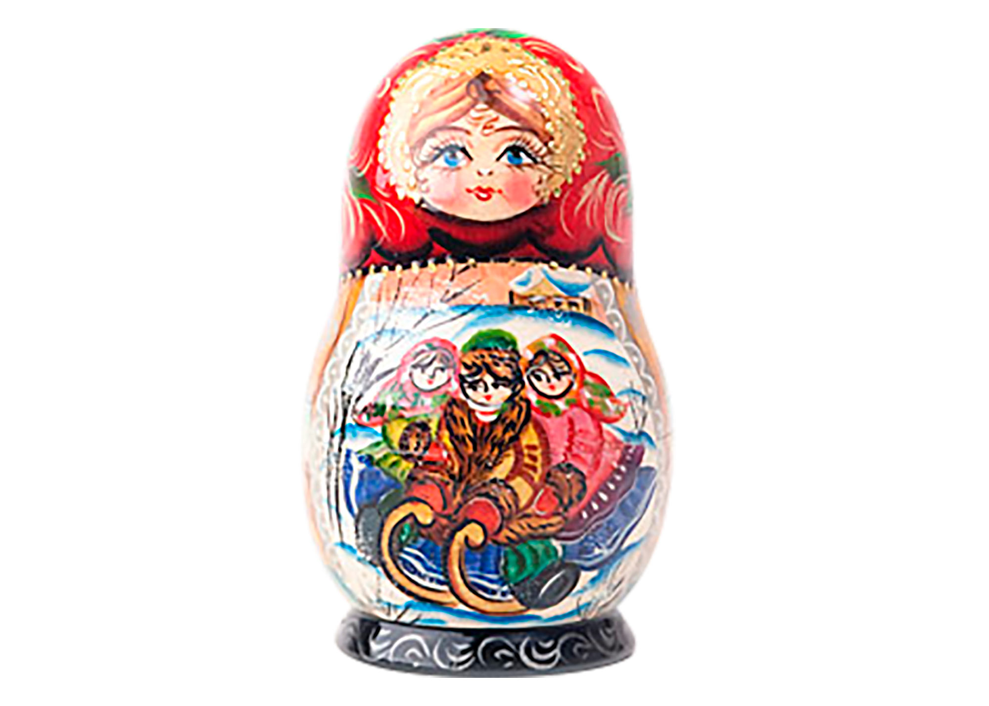 Buy Matryoshka w/ Ornaments Small 4.5" at GoldenCockerel.com