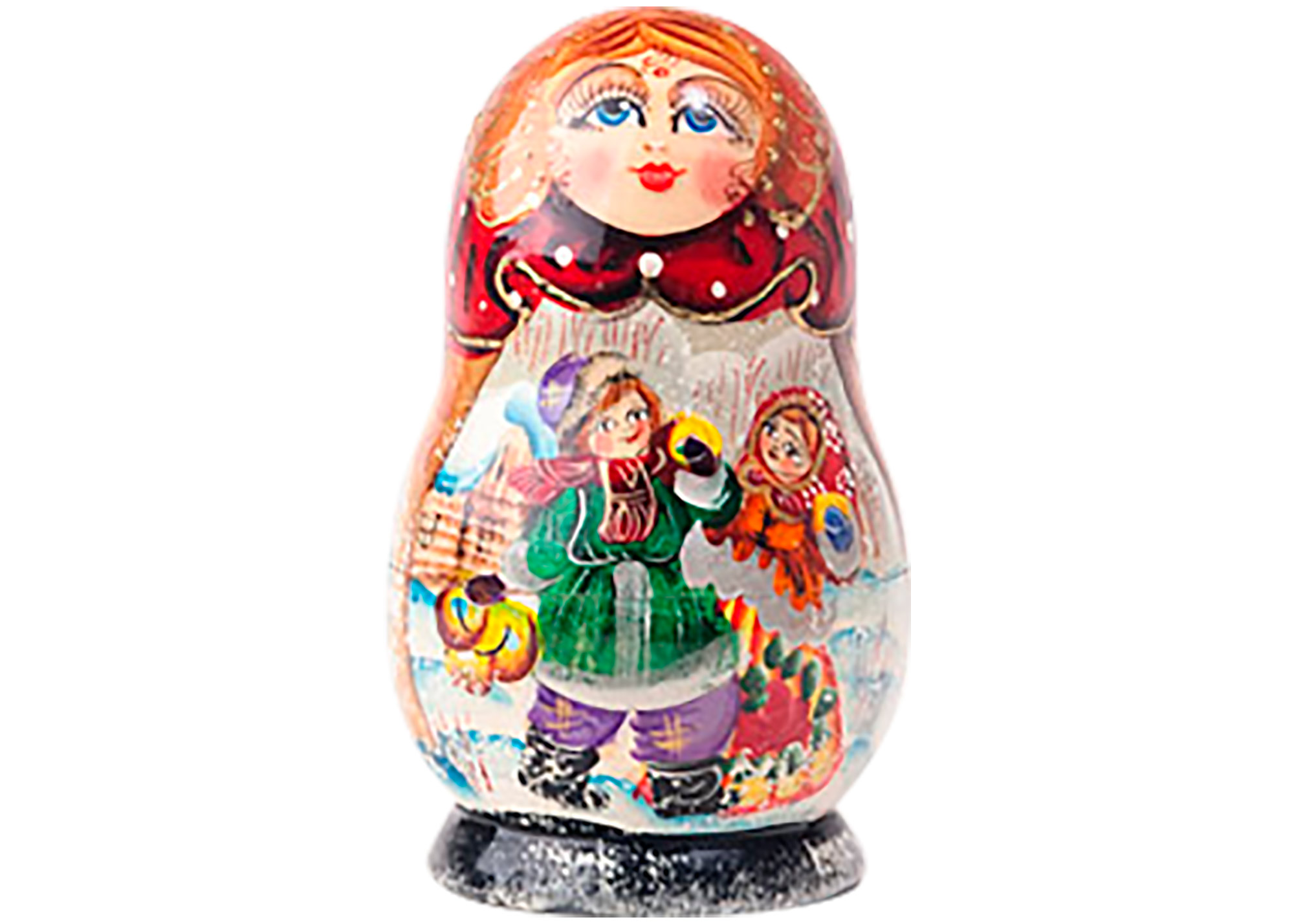 Buy Matryoshka w/ Ornaments Small 4.5" at GoldenCockerel.com