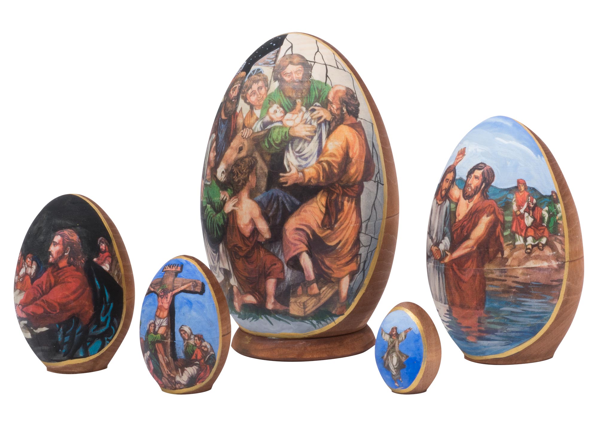 Buy Life of Christ Nesting Egg 5pc./5" at GoldenCockerel.com