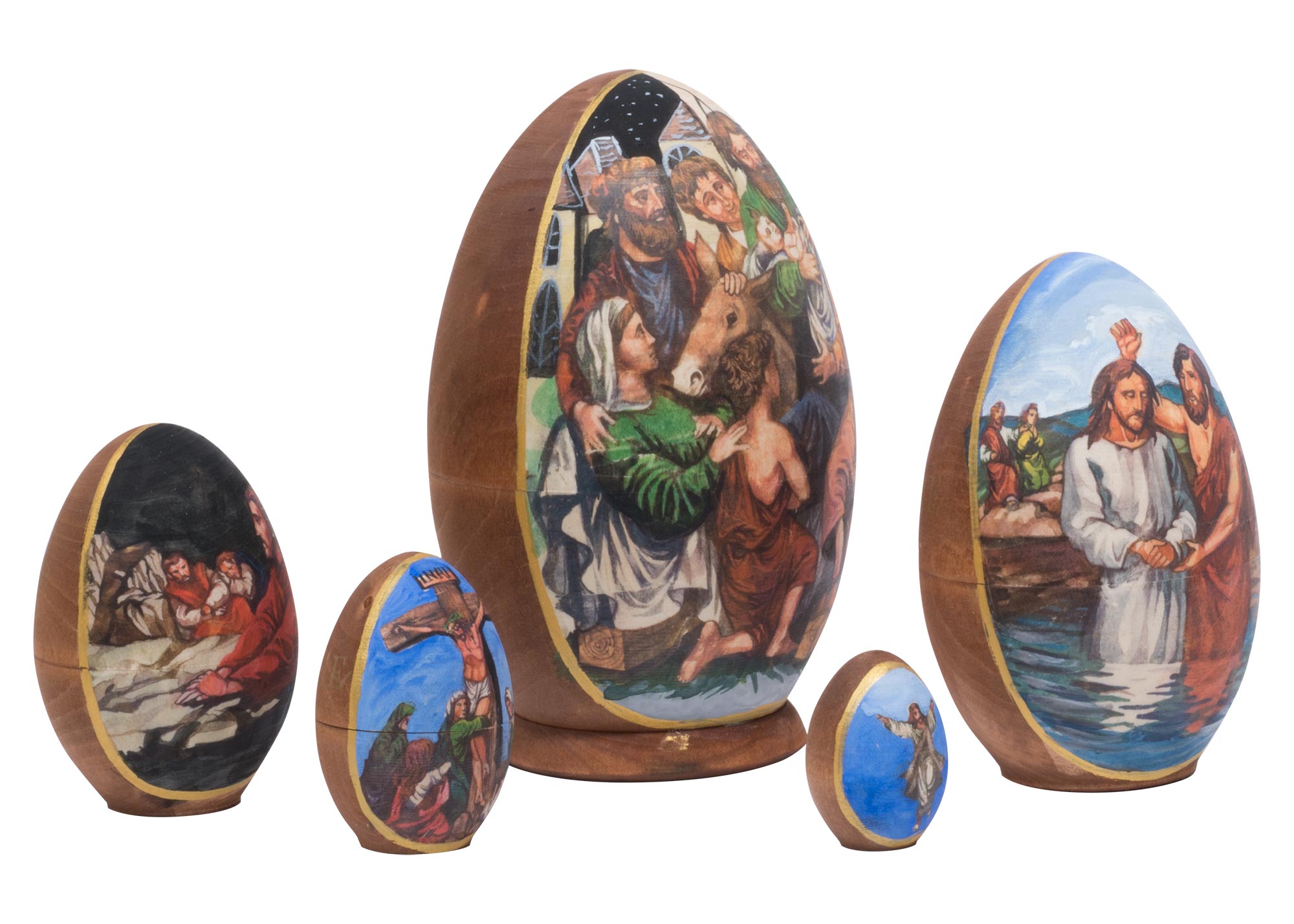 Buy Life of Christ Nesting Egg 5pc./5" at GoldenCockerel.com