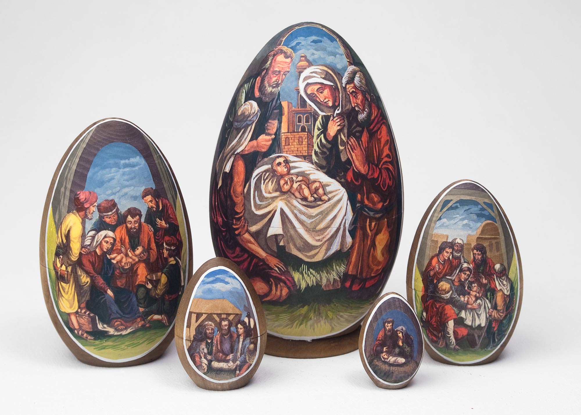 Buy Nativity Nesting Egg 5pc./5" at GoldenCockerel.com