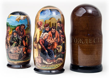 Buy Life of Christ Nesting Doll 5pc/6" at GoldenCockerel.com