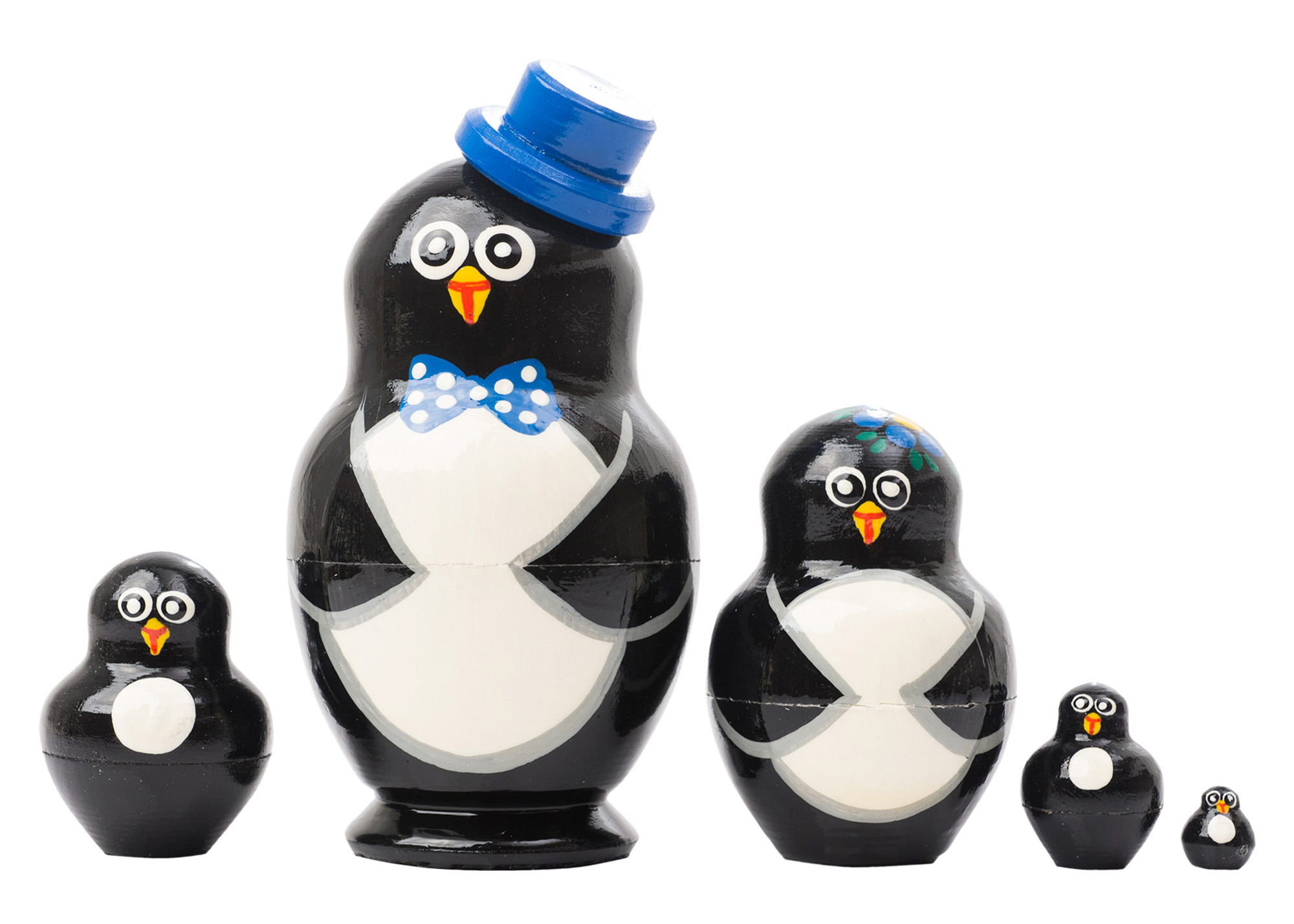 Buy Happy Penguin Doll 5pc./4" at GoldenCockerel.com
