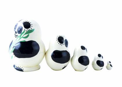 Buy Happy Panda Doll 5pc/2" at GoldenCockerel.com
