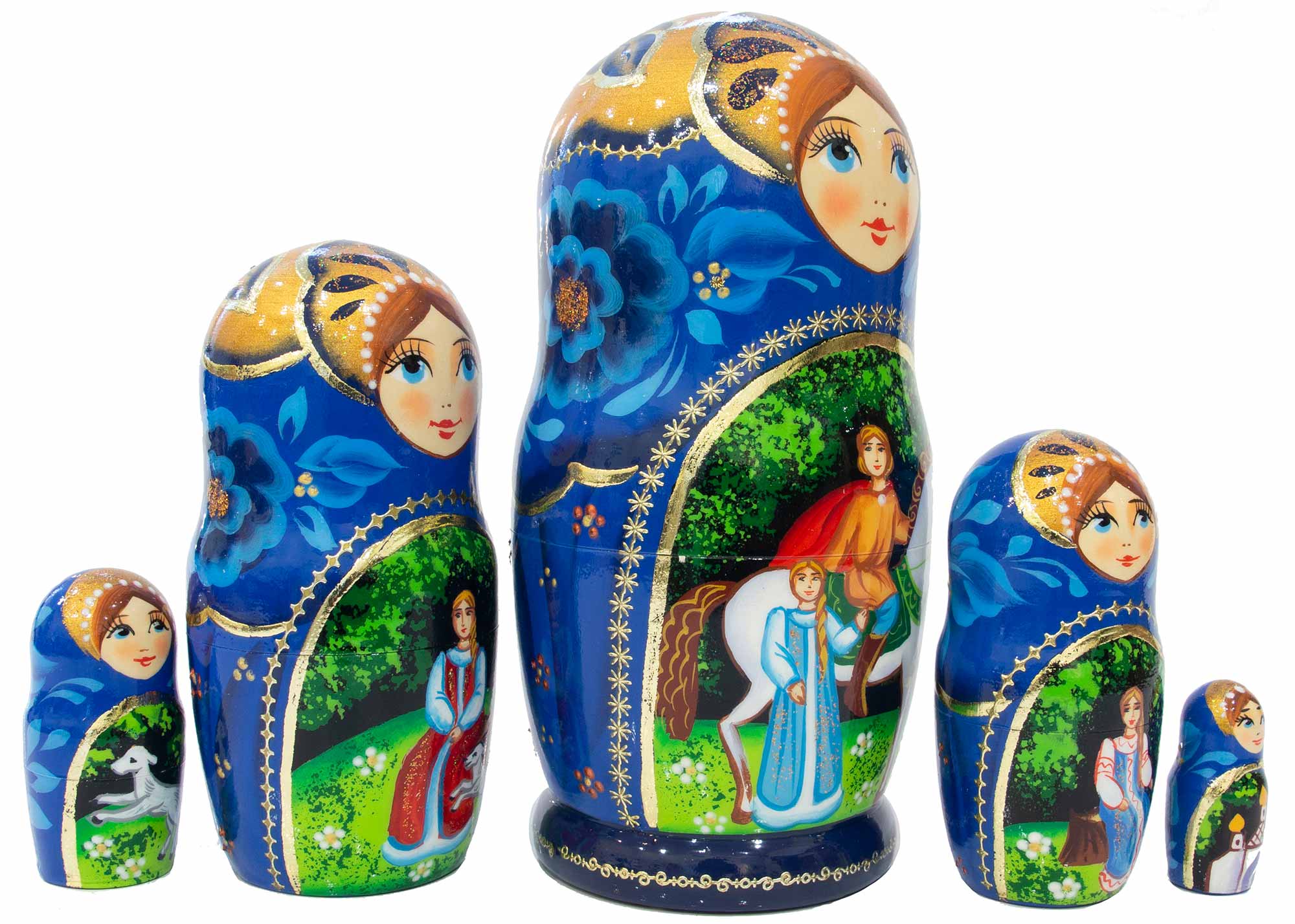 Buy Gold-Framed Alyonushka Fairy Tale Doll 5pc./6"  at GoldenCockerel.com