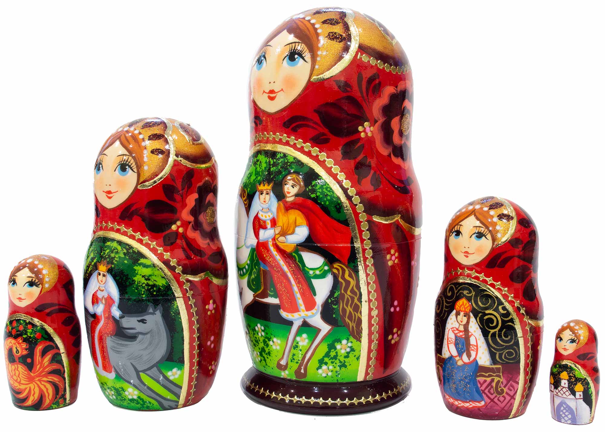 Buy Fire Bird and Grey Wolf Fairy Tale Doll 5pc./6"  at GoldenCockerel.com