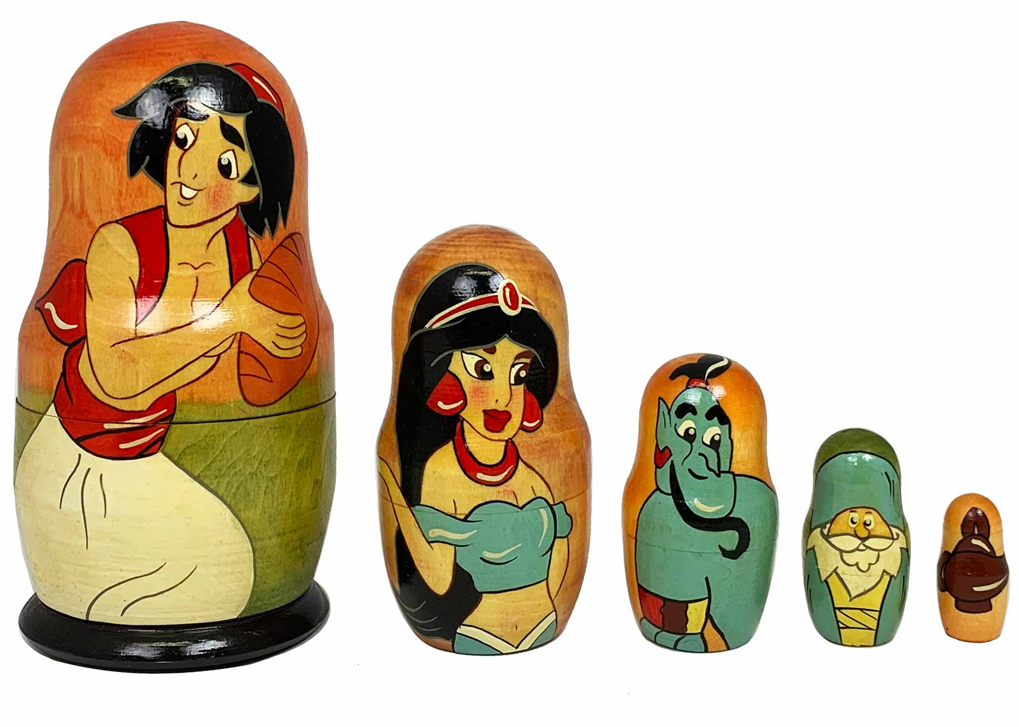 Buy Vintage Aladdin Tale Nesting Doll 5pc./5" at GoldenCockerel.com