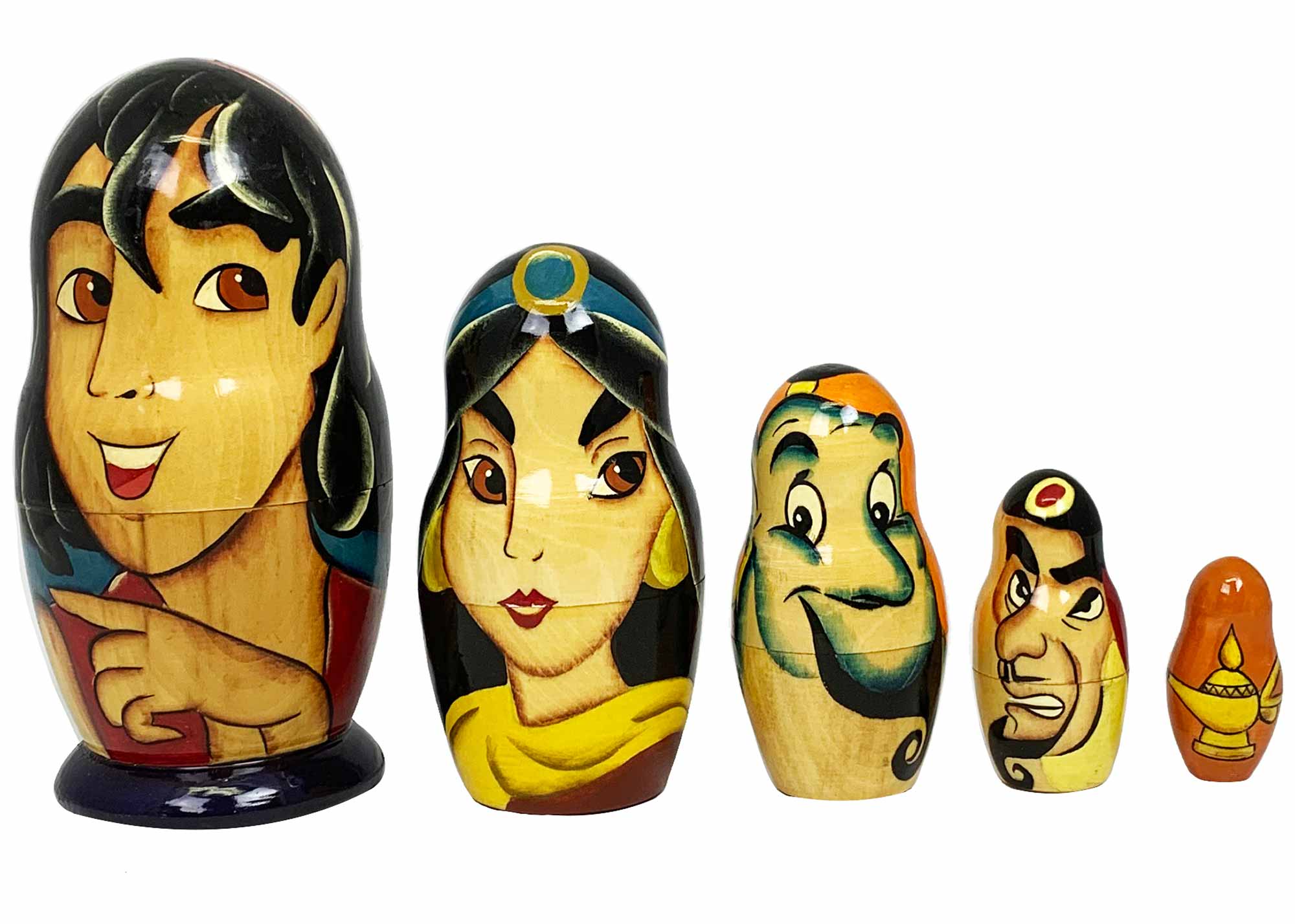 Buy Vintage Aladdin & Magic Lamp Nesting Doll 5pc./5" at GoldenCockerel.com